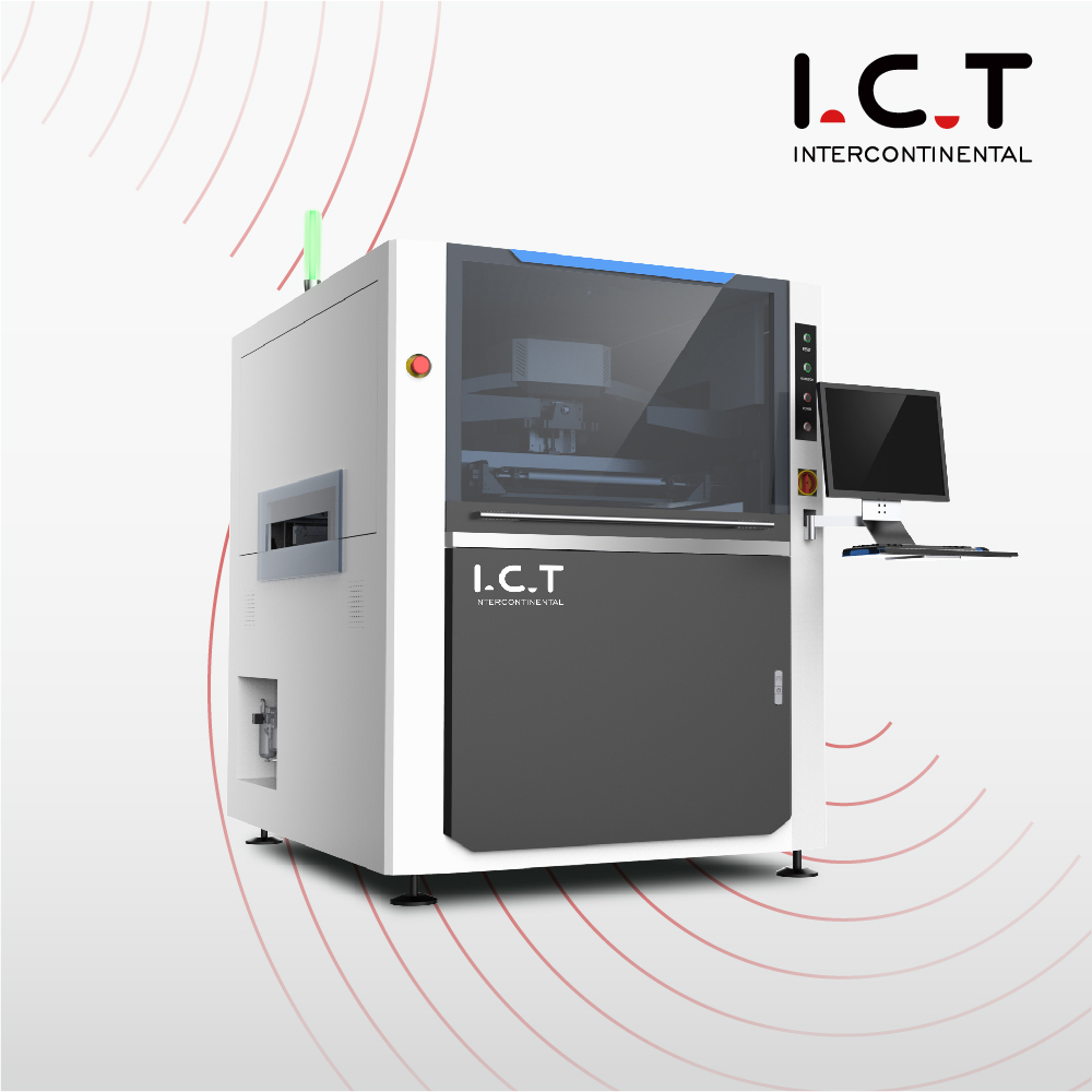 I C T Smt Pcb Fully Automatic Solder Paste Stencil Printer Machine